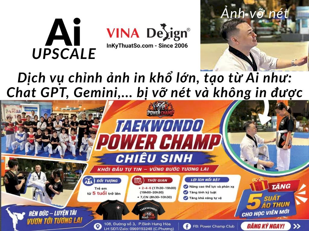 Dịch vụ chỉnh sửa file in upscale tăng nét ảnh, chuyển đổi định dạng vector cho ảnh tạo từ Ai bị mờ không in được