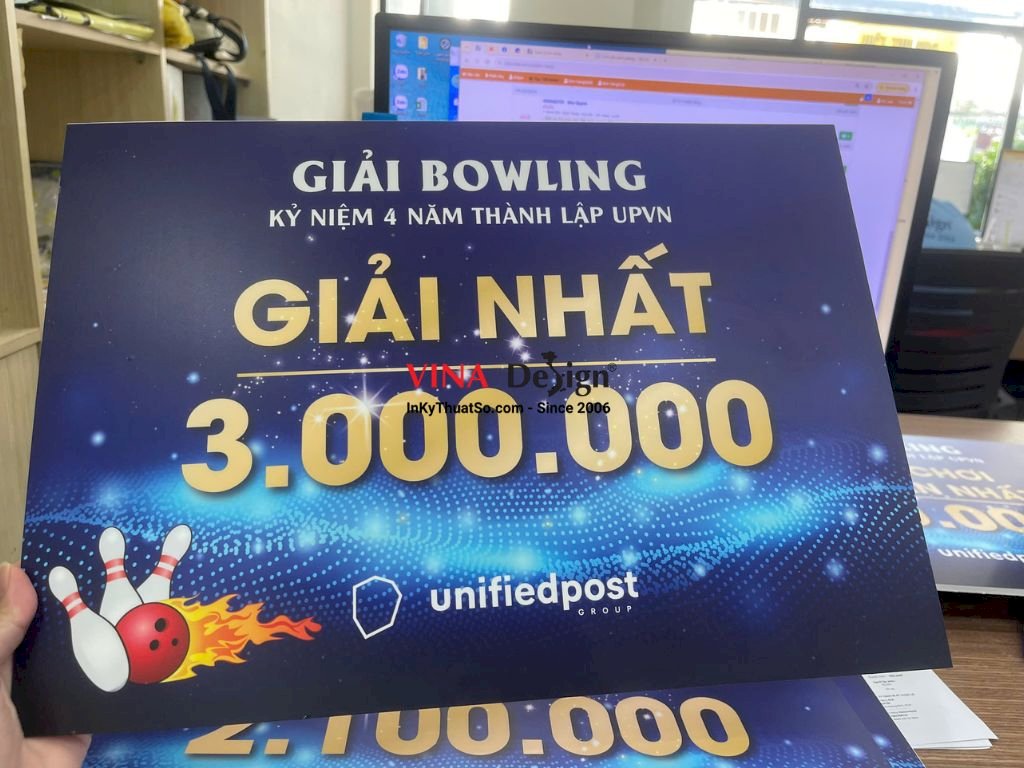 In bảng trao giải thưởng PP bồi formex
