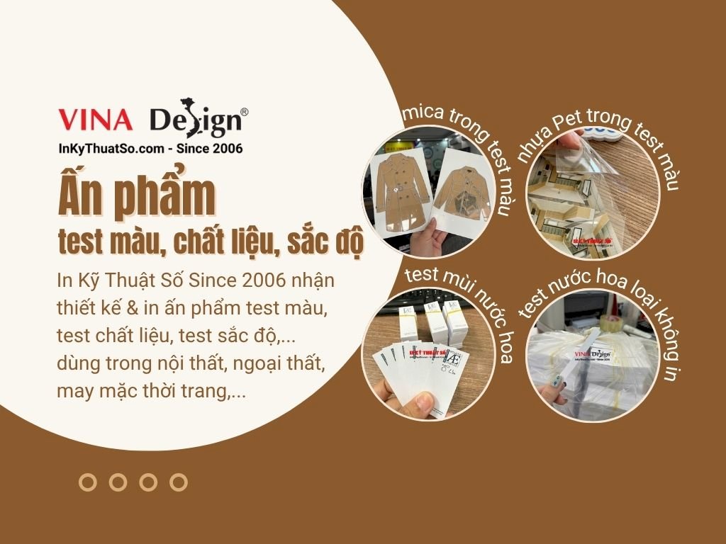 Top ấn phẩm test màu, test chất liệu, test sắc độ in theo yêu cầu tại In Kỹ Thuật Số Since 2006