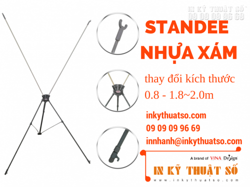 Standee nhựa xám