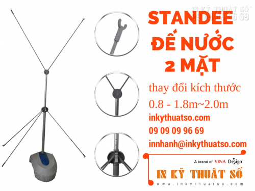 Standee đế nước 2 mặt