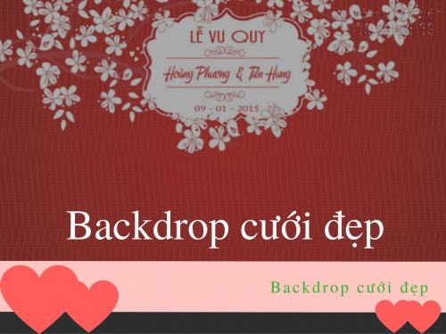 Ý tưởng thiết kế backdrop cưới hiện đại, in backdrop cưới đẹp
