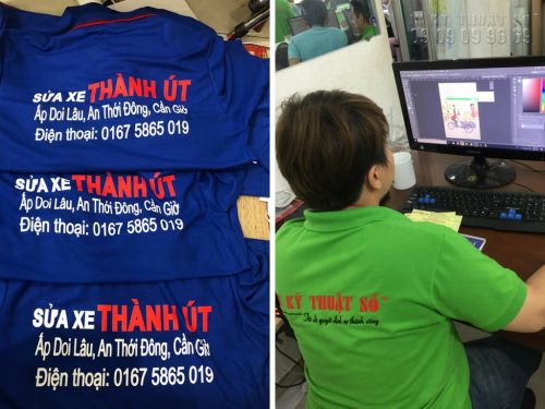 In áo thun đồng phục thợ sửa xe giá rẻ tại TPHCM