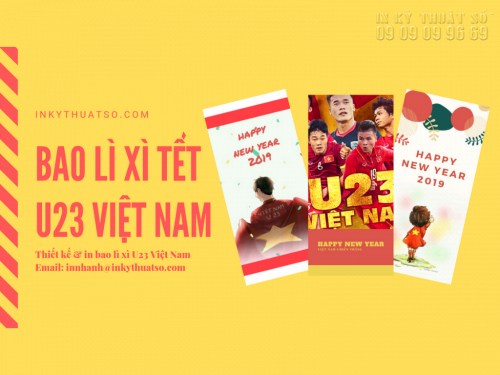 Thiết kế & in bao lì xì U23 Việt Nam
