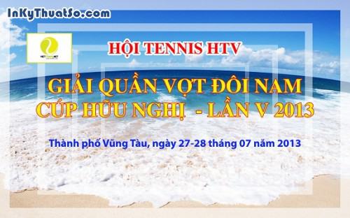 Băng rôn thể thao bằng chất liệu Hiflex cho Hội Tennis HTV