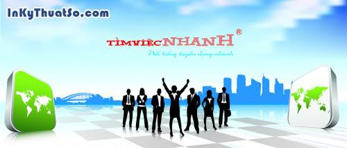 In banner bằng PP cán formex cho công ty TìmViệcNhanh