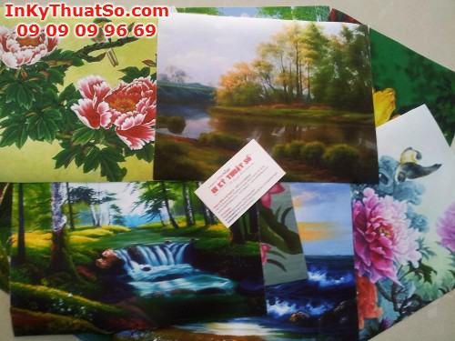 mẫu tranh canvas sơn thuỷ đẹp 