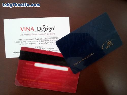 In card visit nhựa gia công bo tròn bốn góc