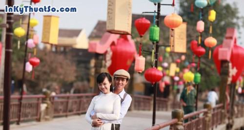 In hình cô dâu chú rể khổ lớn