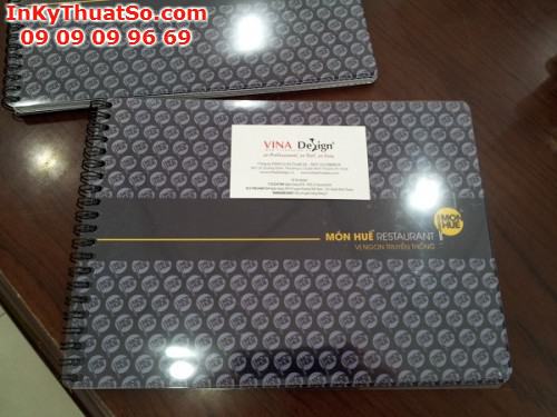 In menu nhựa cho Món Huế Restaurant – hình ảnh sắc nét, màu sắc nổi bật