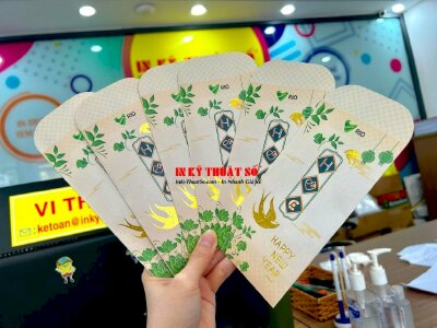 In phong bao lì xì ép kim logo doanh nghiệp - INKTS237