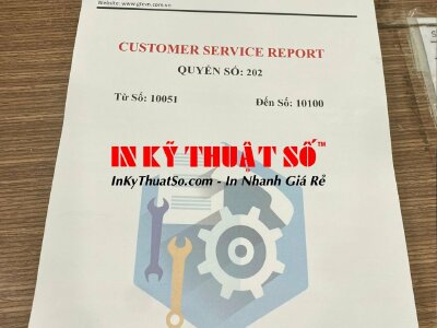 In phiếu giấy song ngữ Việt - Anh Customer Service Report - INKTS342