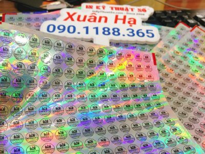 In tem chống giả laser hologram 7 màu dán đồ điện tử - INKTS493