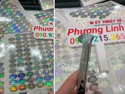 In tem hologram 7 màu chống giả sản phẩm thức ăn chim chào mào - INKTS595