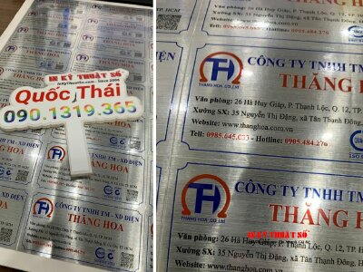 In Decal nhôm xước bạc làm tem tủ điện, nhãn tủ điện - INKTS790