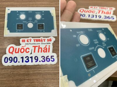 In nameplate tủ điện, in UV thuận gia công cắt theo file - INKTS804