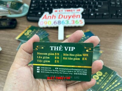 Làm thẻ VIP cho khách hàng nhà hàng Hoa - INKTS780