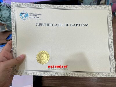 In giấy chứng nhận rửa tội, in Certificate of Baptism - INKTS878