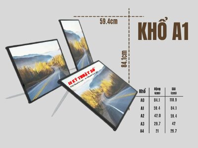 Hộp đèn Led A1 siêu mỏng, Menu Led thay nội dung, Poster Tranh điện bán hàng, biển Led quảng cáo - INKTS1002