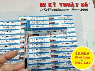 In tem bạc thiết bị điện, mô tơ, máy phát, biến thế điện - INKTS1020