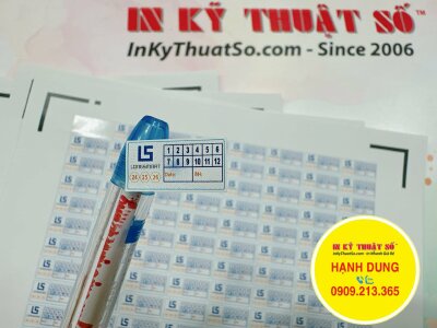 In tem bể bảo hành 12 tháng, in tem bảo hành thiết bị điện tử - INKTS1021