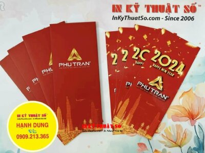 Set bao thư & thiệp Tết, thiệp chúc mừng năm mới đối tác khách hàng - INKTS1106