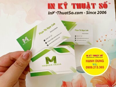 In name card offset Accountant kế toán, giấy C300gsm, in 2 mặt cán mờ - INKTS1210