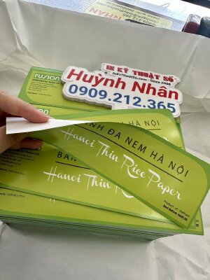 In tem nhãn bánh đa nem Hà Nội cho khu ẩm thực nhà hàng Fusion Cuisine - INKTS1350