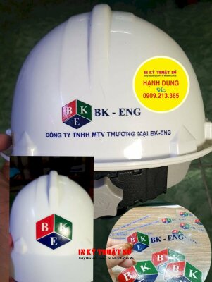 In logo công ty, tên công ty nhãn DTF dán nón bảo hộ lao động - INKTS1631