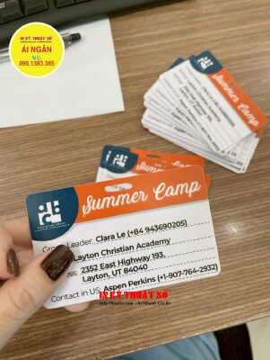 In thẻ ban tổ chức sự kiện trại hè, thẻ đeo Group Leader Summer Camp - INKTS1655