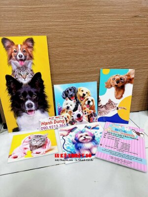 Tranh in Formex trang trí cửa hàng Pet Shop, in Canvas tranh chủ đề thú cưng, bé mèo, bé cún dễ thương - INKTS1628