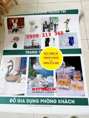 In ấn banner quảng cáo giới thiệu sản phẩm đồ dùng trang trí nội thất, đồ gia dụng tại cửa hàng - INKTS1852