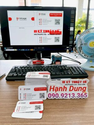 In name card bo góc 2 mặt giấy, name card Supervisor công ty nghiên cứu thị trường - INKTS2003