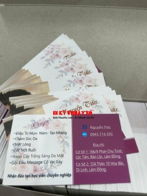 In name card Offset cho Spa, hàng gửi đi Bảo Lộc, Di Linh, Lâm Đồng từ TPHCM - INKTS1774