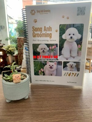 Làm menu plastic đóng cuốn lò xo A4 dịch vụ cho Pet Grooming Salon - INKTS1869