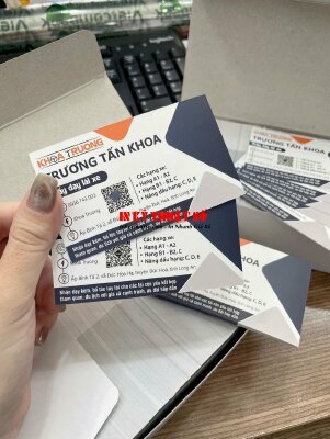 In 10 hộp card visit thầy dạy lái xe hạng A1, A2, B1, B2, C, nâng dấu hạng C, D, E, gửi hàng đi Long An từ TPHCM - INKTS1816