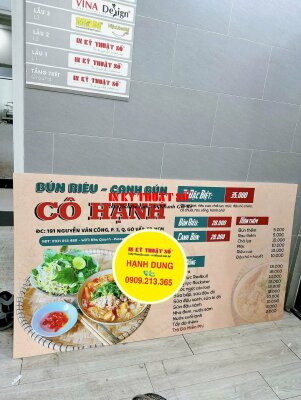 In bảng menu treo tường Formex cho quán bún riêu canh bún - INKTS2026