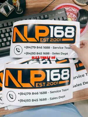 In logo Decal trong in màu công ty cung cấp các giải pháp về xe nâng hàng - INKTS2143