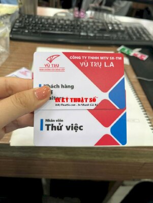 In thẻ nhựa làm thẻ ra vào khu vực sản xuất, thẻ Khách hàng Visitors, thẻ Nhân viên thử việc - INKTS2075