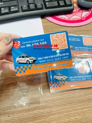 In thẻ Taxi doanh nghiệp, thẻ nhựa thành viên thanh toán cước Taxi - INKTS2065