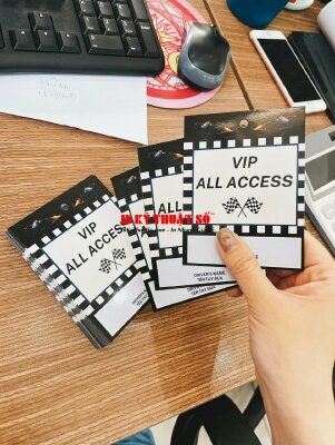 In thẻ VIP All Access ra vào khu vực tổ chức sự kiện giải đua xe, in thẻ giấy B300gsm, in 1 mặt, cán bóng - INKTS2042