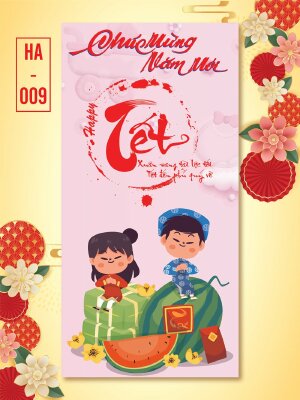 In bao lì xì màu hồng Xuân Sang Tài Lộc Tới Tến Đến Phú Quý Về - Mã HA009 - INKTS2647