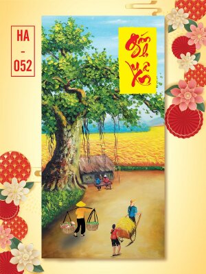 In bao lì xì truyền thống Tết Làng Quê Việt Gánh Xuân - Mã HA052 - INKTS2611