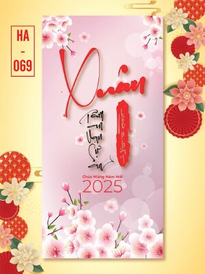 In bao lì xì màu hồng Hoa Đào Tâm An Vạn Sự An - Mã HA069 - INKTS2628