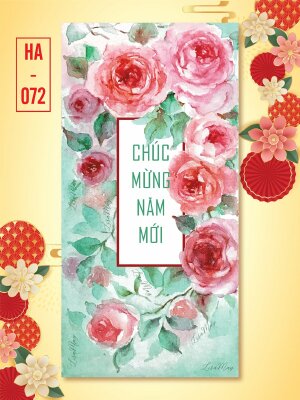 In bao lì xì Hoa Hồng Chúc Mừng Năm Mới - Mã HA072 - INKTS2631