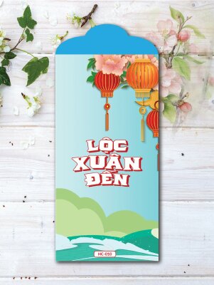 Thiết kế bao lì xì đẹp Lộc Xuân Đến - Mã HC010 - INKTS2406