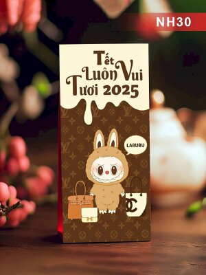 In ấn bao lì xì Labubu LV Tết Luôn Vui Tươi 2025 - Mã NH30 - INKTS2566