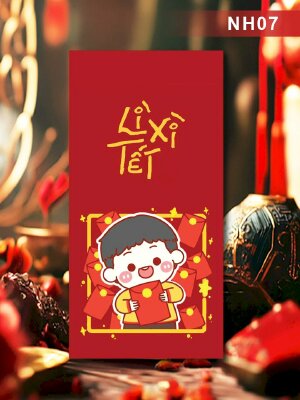 Bao lì xì thiết kế Bé Mong Lì Xì Tết - Mã NH07 - INKTS2543