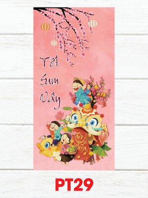 Bao lì xì theo yêu cầu Tết Sum Vầy - Mã PT29 - INKTS2485