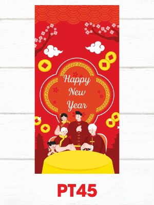 In bao lì xì năm mới Happy New Year - Mã PT45 - INKTS2501